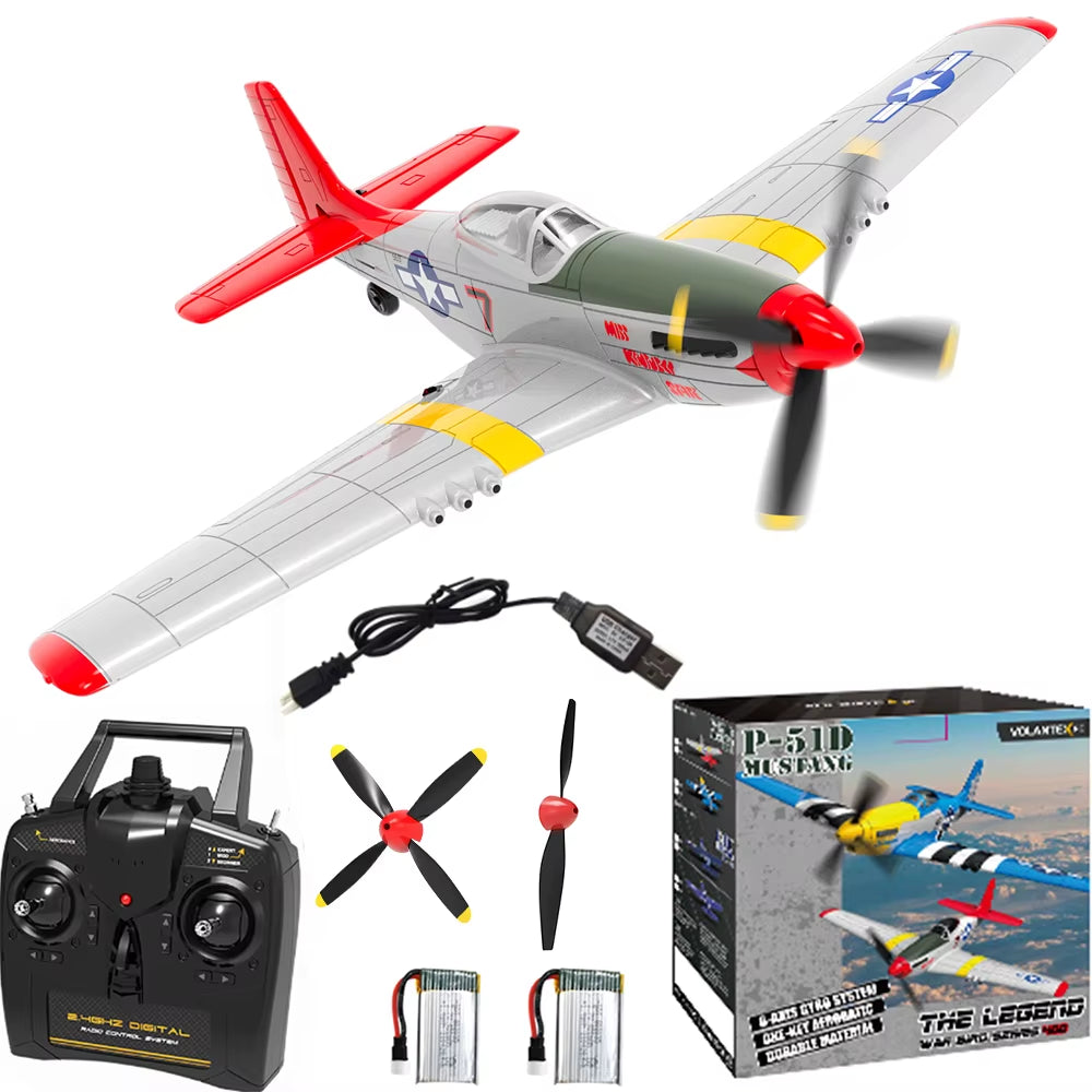 Volantex RC Plane P51D Mustang/F4U Pirate/Spitfire/P40/Zero,Remote-Controlled Aircraft Suitable for Adults and Childr Toys