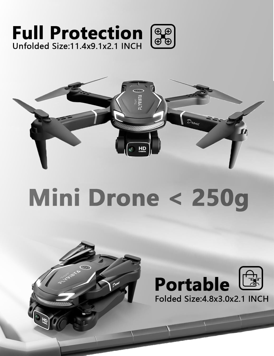Cool Mini Drone with Camera for Kids Adults Beginners, 1080P FPV Camera Remot...