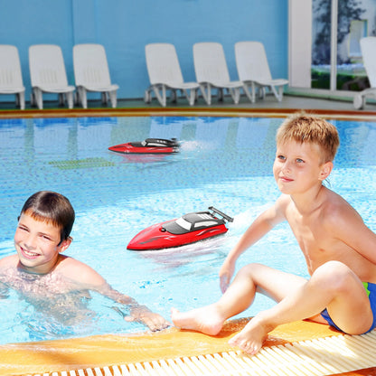 RC Boat - Remote Control Boat for Adults & Kids,12+Kmh RC Boat for Pools/Lakes/River/Water with 2 Rechargeable Batteries