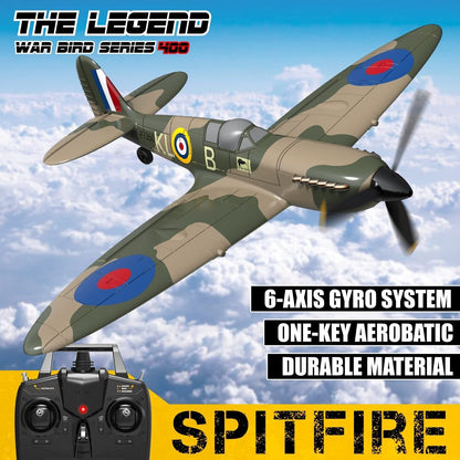 RC Plane Spitfire Fighter, 4 Channel Remote Control Airplane with Gyro System...
