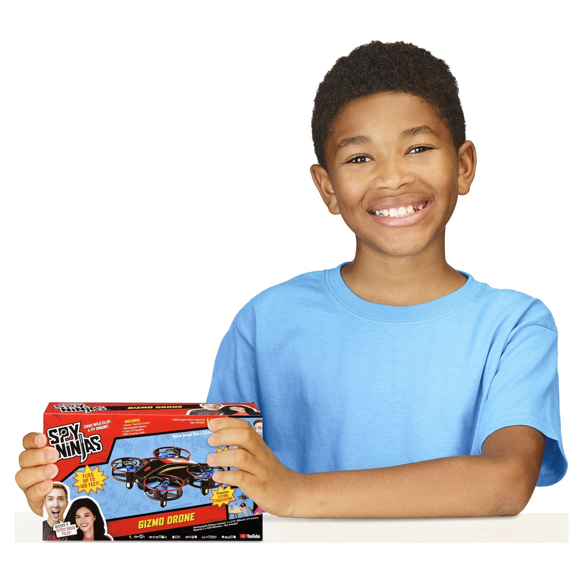 Gizmo 3.5" Drone, Remote Control, Replacement Propellers, and Character Targets