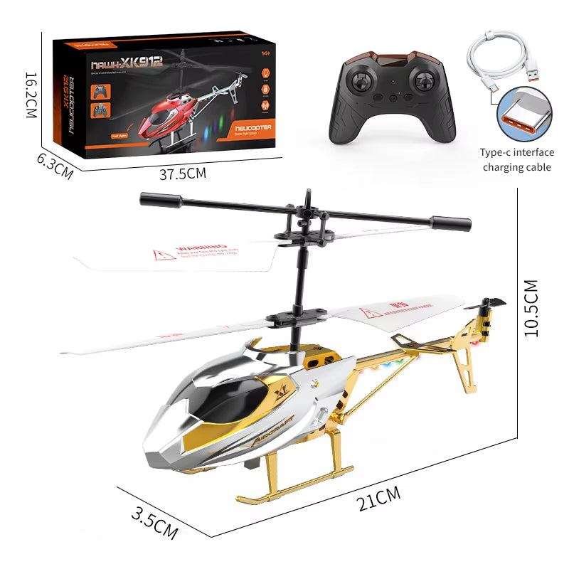 RC Helicopter 2.4GHZ 3.5 Channel Air Pressure Constant Height Light Remote Control Simulated Helicopter Toys Gift for Children
