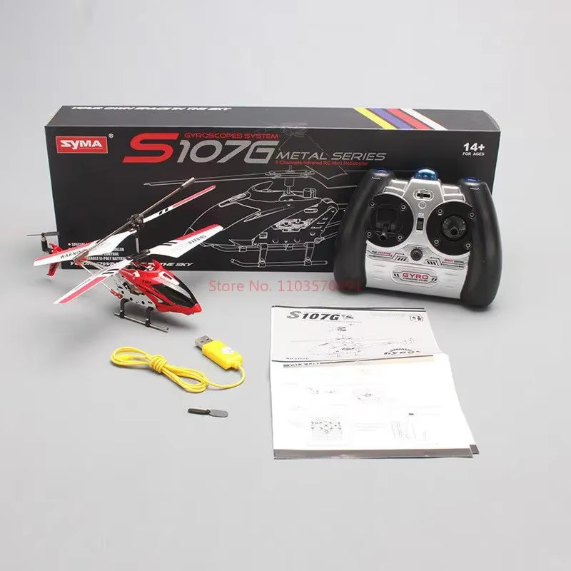 New 20Cm Syma Remote Controlled Helicopter S107G Three Channels Twin Paddle Multi-Function Remote Control Plane Toy Model Gift