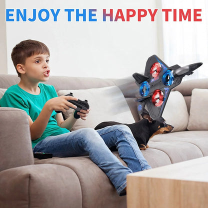 Remote Control Plane for Kids, RC Airplane Helicopter Toys for Boys, RC Jet Plane Drone for Kids Stunt RC Plane for Adults