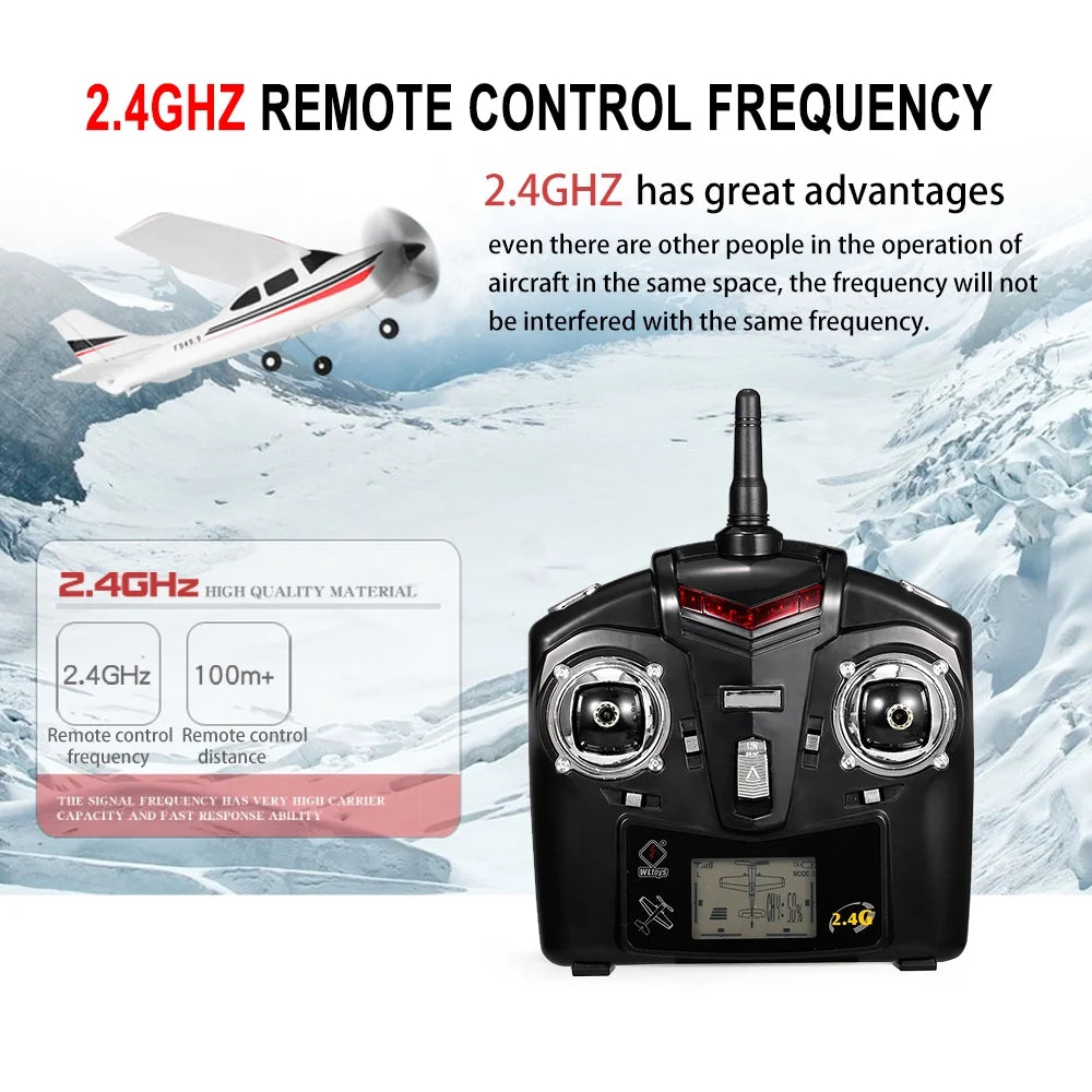 F949S RC Airplane 2.4G Plane RC Aircraft 3CH Remote Control EPP Airplane Miniature Model Plane Outdoor Toy 1 Batteries