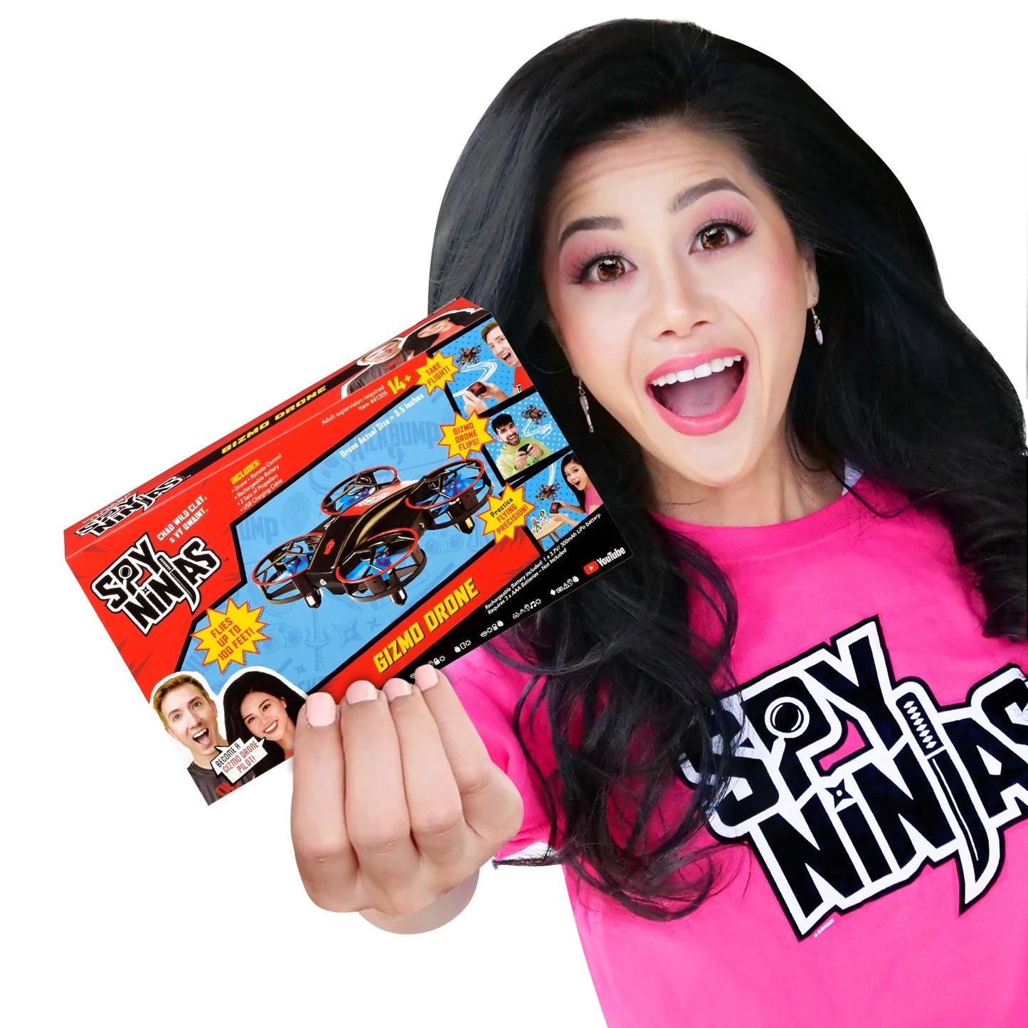 Gizmo 3.5" Drone, Remote Control, Replacement Propellers, and Character Targets