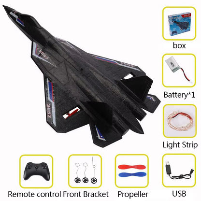 Rc Plane SU 57 Radio Controlled Airplane with Light Fixed Wing Hand Throwing Foam Electric Remote Control Plane