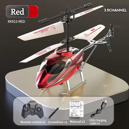 RC Helicopter 2.4GHZ 3.5 Channel Air Pressure Constant Height Light Remote Control Simulated Helicopter Toys Gift for Children