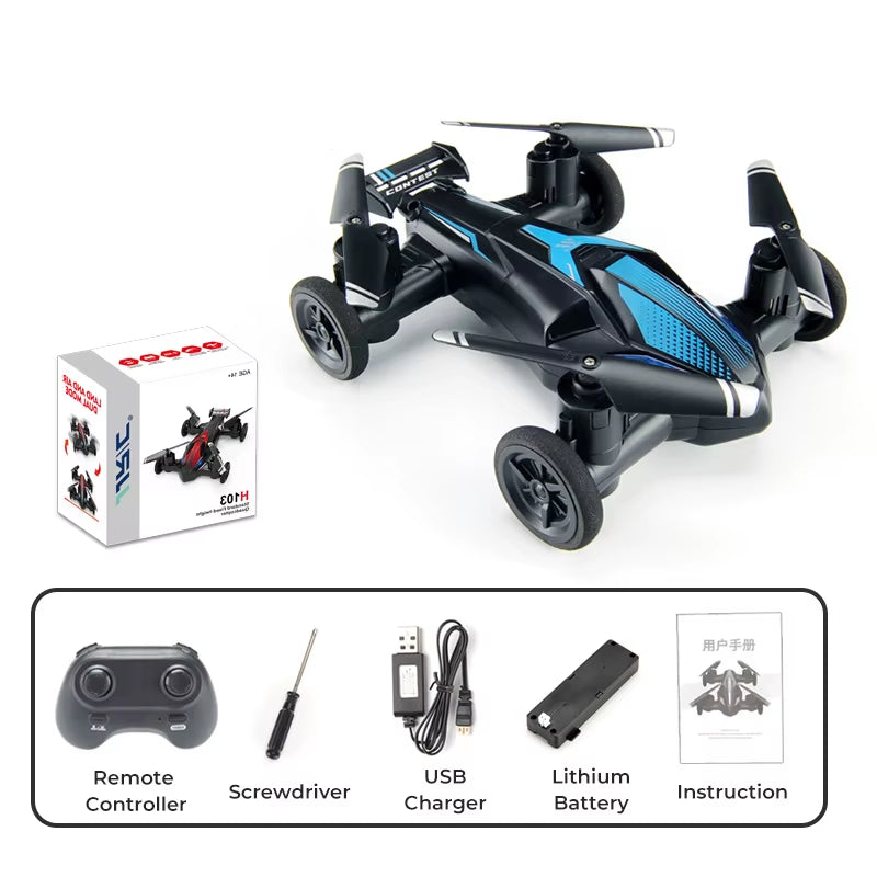 JJRC Land-Air Mini Drone Plane Aircraft Dual-Mode Mini Four-Axis Remote Control Aircraft Tumbling Light Unmanned Vehicle Toy