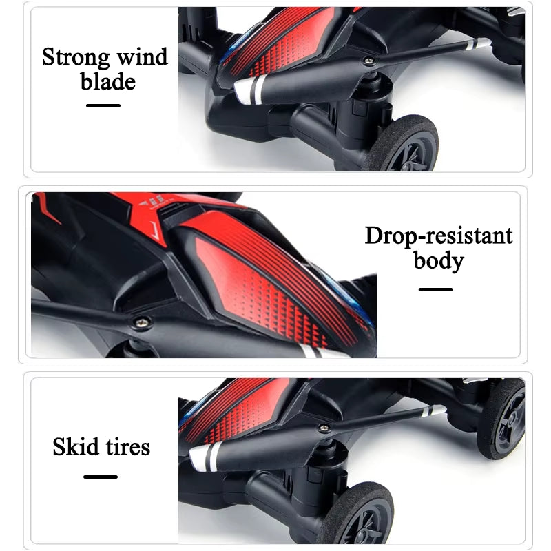 JJRC Land-Air Mini Drone Plane Aircraft Dual-Mode Mini Four-Axis Remote Control Aircraft Tumbling Light Unmanned Vehicle Toy