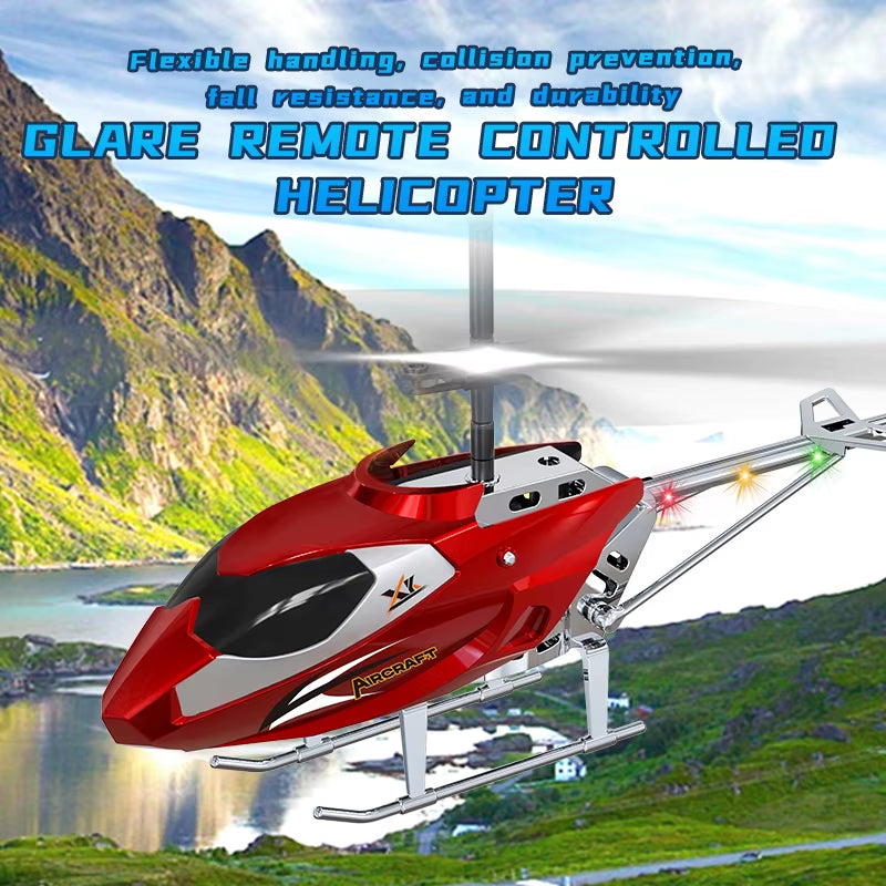 RC Helicopter 2.4GHZ 3.5 Channel Air Pressure Constant Height Light Remote Control Simulated Helicopter Toys Gift for Children