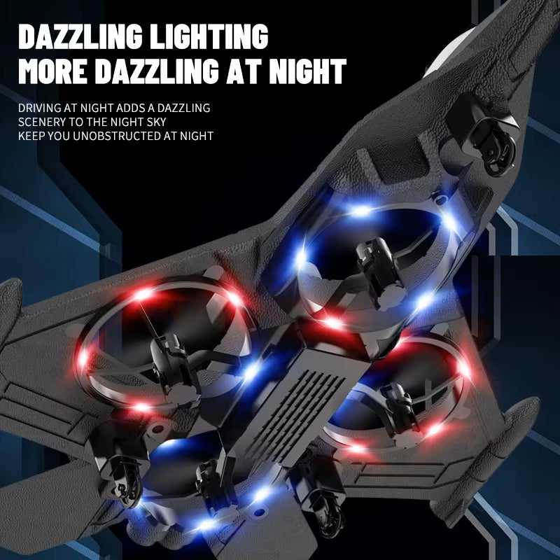 RC Plane with Camera Helicopter Remote Control Aircraft Obstacle Avoidance Fighter 2.4G Airplane EPP Foam Plane Children Toys