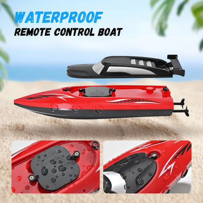 RC Boat - Remote Control Boat for Adults & Kids,12+Kmh RC Boat for Pools/Lakes/River/Water with 2 Rechargeable Batteries