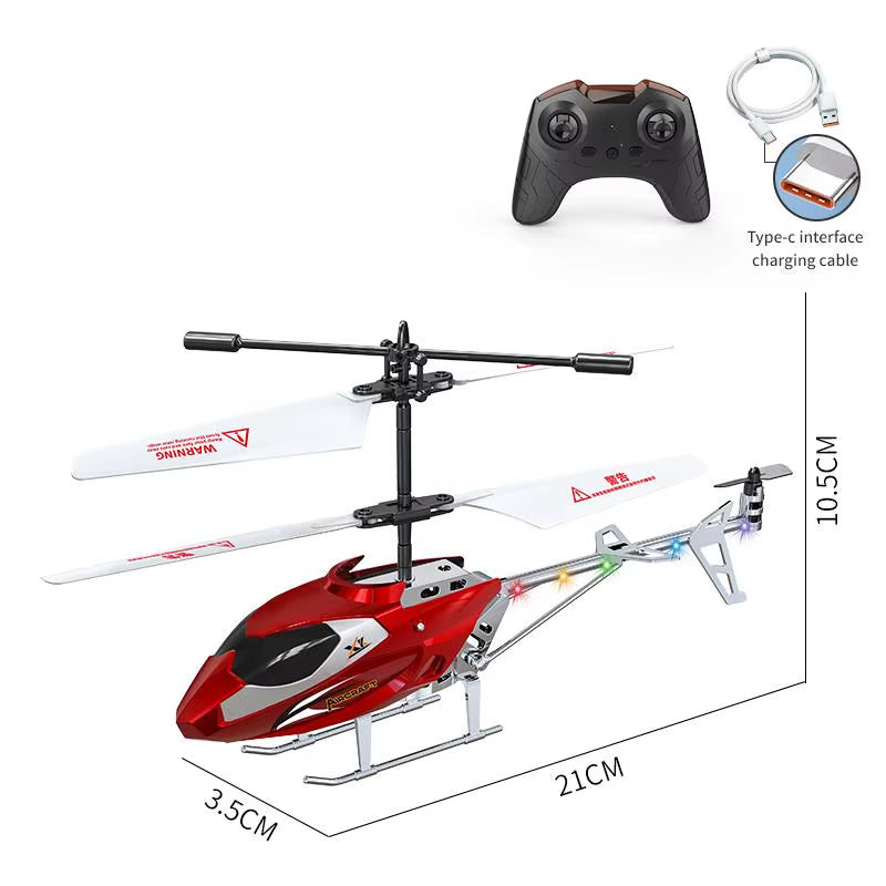 RC Helicopter 2.4GHZ 3.5 Channel Air Pressure Constant Height Light Remote Control Simulated Helicopter Toys Gift for Children