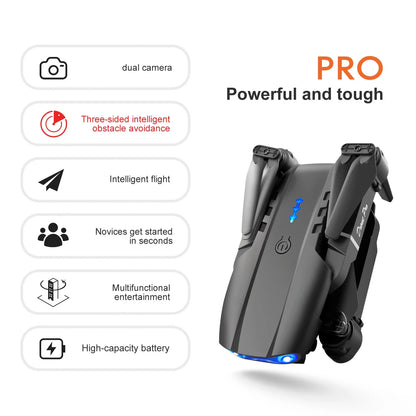 ​​ Drone E99Pro with 4K HD Dual Camera for Adults Kids,Rc Quadcopter with 2 Modular 1800Mah Batteries for 30 Mins Long Flight,Black,Altitude Hold,Waypoint Fly,Carrying Case
