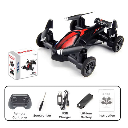 JJRC Land-Air Mini Drone Plane Aircraft Dual-Mode Mini Four-Axis Remote Control Aircraft Tumbling Light Unmanned Vehicle Toy