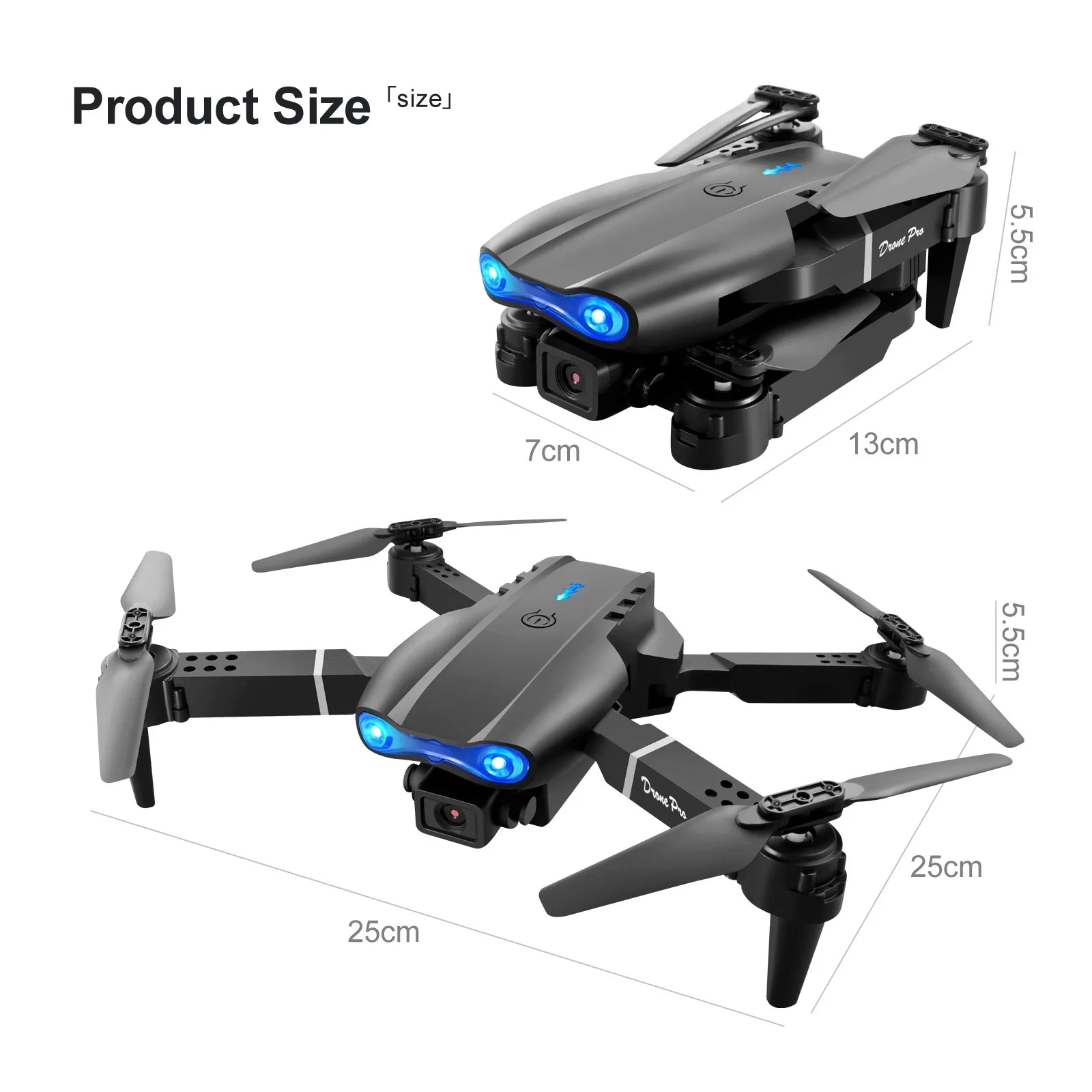 ​​ Drone E99Pro with 4K HD Dual Camera for Adults Kids,Rc Quadcopter with 2 Modular 1800Mah Batteries for 30 Mins Long Flight,Black,Altitude Hold,Waypoint Fly,Carrying Case