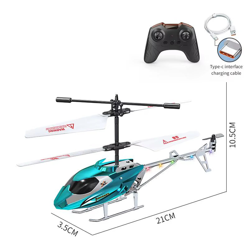 RC Helicopter 2.4GHZ 3.5 Channel Air Pressure Constant Height Light Remote Control Simulated Helicopter Toys Gift for Children