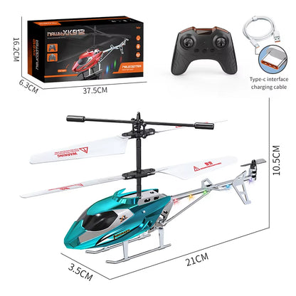 RC Helicopter 2.4GHZ 3.5 Channel Air Pressure Constant Height Light Remote Control Simulated Helicopter Toys Gift for Children