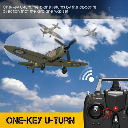 RC Plane Spitfire Fighter, 4 Channel Remote Control Airplane with Gyro System...