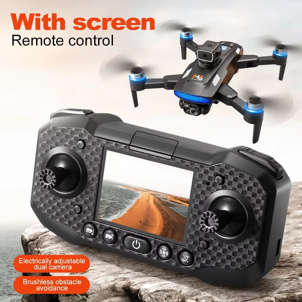 NEW M6 Drone 4K Professional 5G GPS HD Dual Camera Photography Brushless Foldable Quadcopter RC Distance GPS Drones Toys Gift