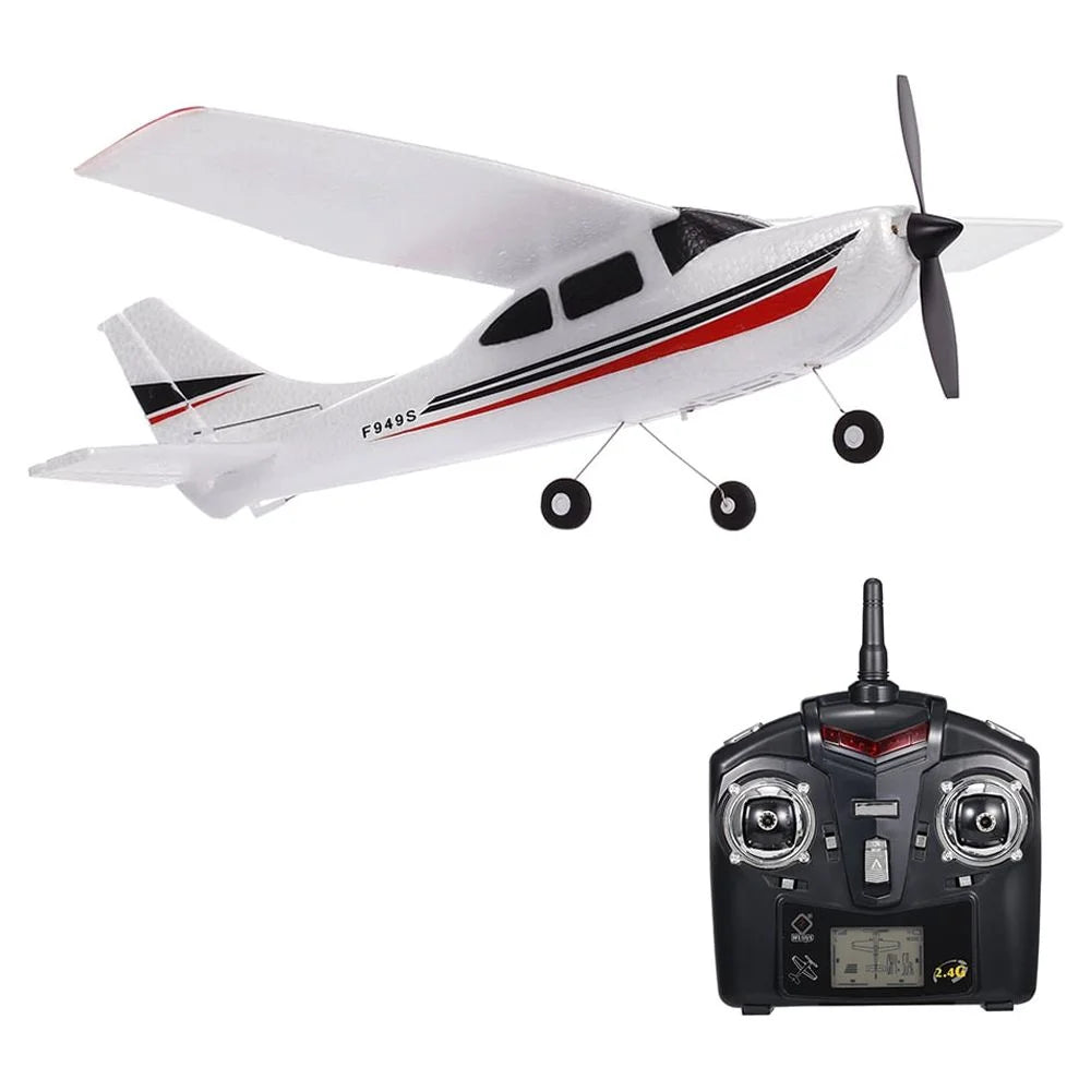 F949S RC Airplane 2.4G Plane RC Aircraft 3CH Remote Control EPP Airplane Miniature Model Plane Outdoor Toy 1 Batteries