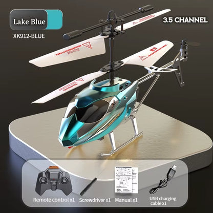 RC Helicopter 2.4GHZ 3.5 Channel Air Pressure Constant Height Light Remote Control Simulated Helicopter Toys Gift for Children