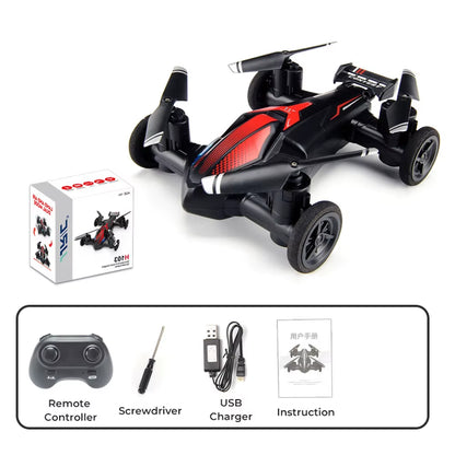 JJRC Land-Air Mini Drone Plane Aircraft Dual-Mode Mini Four-Axis Remote Control Aircraft Tumbling Light Unmanned Vehicle Toy