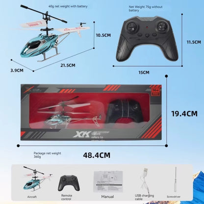 RC Helicopter 2.4GHZ 3.5 Channel Air Pressure Constant Height Light Remote Control Simulated Helicopter Toys Gift for Children