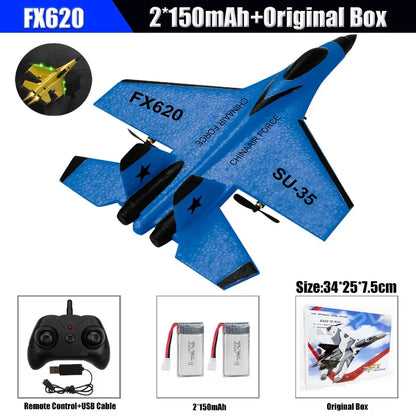 RC Foam Aircraft SU-35 Plane 2.4G Radio Control Glider Remote Control Fighter Plane Glider Airplane Foam Boys Toys for Children