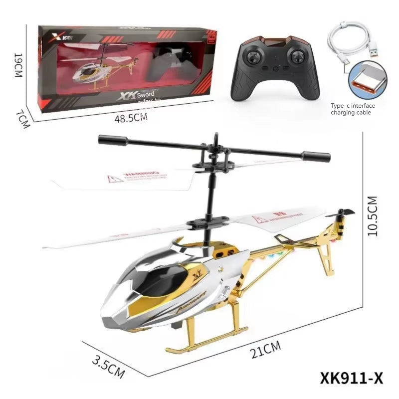 RC Helicopter 2.4GHZ 3.5 Channel Air Pressure Constant Height Light Remote Control Simulated Helicopter Toys Gift for Children