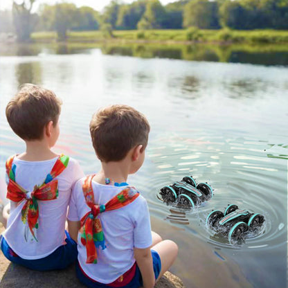 Amphibious Remote Control Car Boat, 1:16 Waterproof RC Monster Truck Stunt Car, RC Vehicle with Rotate 360°